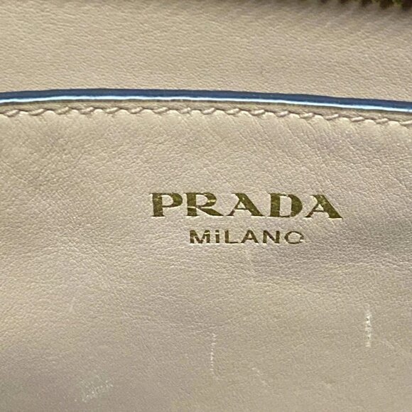 Auth PRADA - Beige Saffiano Leather Calf Leather Handbag - Picture 8 of 16